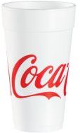 Foam Cup. 20 oz. Coca-Cola Design. 25 Cups/Sleeve.