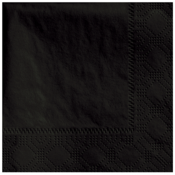 Hoffmaster® 2-Ply Embossed Beverage Napkins. 9 1/2 X 9 1/2 in. Black. 1000 count.