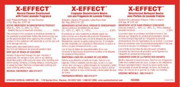 Secondary Label for X-Effect Disinfectant/Sanitizer.