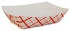 A Picture of product 193-377 SCT Southland™ Red Check Food Trays. #500 (5 lb.). 8-1/2 X 5-3/4 X 2 in. 250/sleeve, 2 sleeves/case.