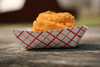 A Picture of product 193-375 SCT Southland™ Red Check Food Trays. 2 lb. 5-27/32 X 3-63/64 X 1-1/2 in. 250/sleeve, 4 sleeves/case.