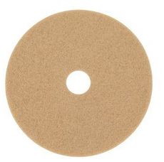 Ultra High-Speed Floor Burnishing Pads 3400, 20" Diameter, Tan, 5/Carton