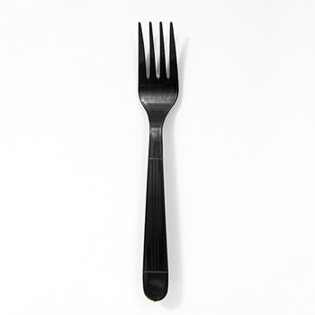 Empress Heavyweight Disposable Cutlery Polypropylene Forks. Black. 1000 forks/case.