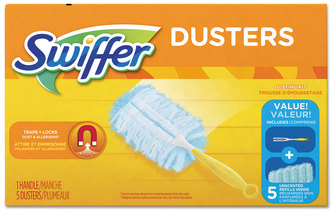 Swiffer® Dusters Starter Kit. 6 in. Blue/Yellow. Unscented. 6 boxes/case.