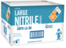 A Picture of product 963-718 The Safety Zone® Powder Free Nitrile Gloves. Size Large. Black. 100/box, 10 boxes/case.