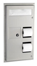 A Picture of product BOB-357 Bobrick B-357 ClassicSeries®  Partition-Mounted, Seat-Cover Dispenser, Sanitary Napkin Disposal and Toilet Tissue Dispenser