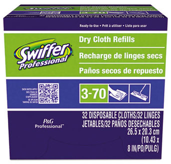 Swiffer® Sweeper Dry Refill Cloths, White, 10 5/8" x 8", 32/Box, 6 Boxes/Carton