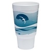 A Picture of product 107-419 Dart J Cup® EPS Insulated Foam Pedestal Cup. 32 oz. Horizon® Teal. 16 cups/sleeve, 25 sleeves/case.