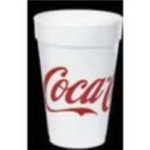 Foam Cup. 16 oz. Coca-Cola Design. 25 Cups/Sleeve.