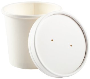 AmerCareRoyal Paper Combo Food Containers with Vented Lids. 16 oz. White. 250/case.