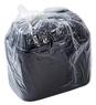 A Picture of product 329-802 AmerCareRoyal Rectanglular Polypropylene To-Go Containers with Lids. 24 oz. 7.75 X 5.5 X 1.5 in. Black and Clear. 150 sets/case.