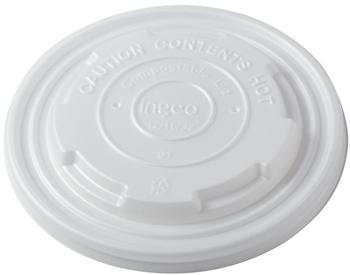 CPLA Compostable Lids. 12-32 oz. White. 1000 count.