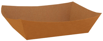 SCT® Eco Food Trays. #200. 2 lb. 5-27/32 X 3-63/64 X 1-1/2 in. Kraft. 250/sleeve, 4 sleeves/case.