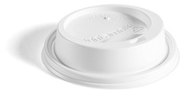 Plastic Dome Sipper Lids. 8 oz. White. 1000 count.