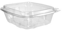 CONTAINER 24 OZ TAMPER-EVIDENT. TAMPER RESISTANT,TAMPER EVIDENT. PLASTIC WITH DOME LID PETE.