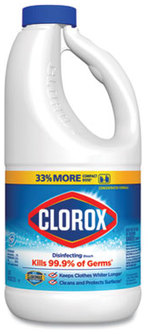 Clorox® Regular Bleach with CloroMax Technology, 43 oz Bottle, 6/Carton