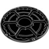 A Picture of product 193-140 SmartLock® Caterware Lazy Susan Compartmented Trays. Black Plastic Tray. 16" Diameter, 6-Compartments.