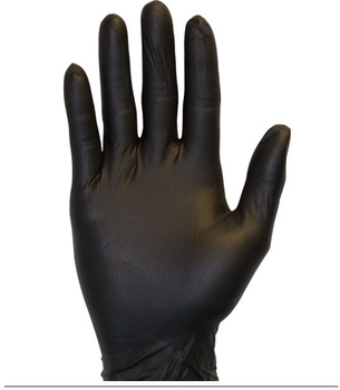 The Safety Zone® Powder 3.5 mil Free Nitrile Gloves. Size XXL. Black. 100/box, 10 boxes/case.