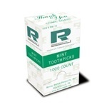 Toothpicks. Mint Flavor. 15/1M/C. Individual cello wrapped. Made of all-white birch.