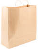 A Picture of product SHM-S24324 Paper Shopping Bag with Handles, 18" x 7" x 18.75", 100% Recycled Natural Kraft, 200 Bags/Case. Duro Cargo.