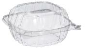 Dart ClearSeal® PET Plastic Hinged Lid Sandwich Containers. 3.11 X 5.96 X 5.86 in. Clear 125 containers/pack, 4 packs/case.