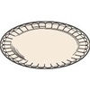 A Picture of product 241-207 Placesetter® Deluxe Laminated Foam Tableware. 7" Sandwich Plate. Vanilla Color.