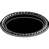 A Picture of product 241-220 Hefty® Placesetter® Impact Tableware. 6" Sandwich Plate. Black Color.