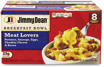 Jimmy Dean® Breakfast Bowl Meat Lovers, 56 oz Box, 8 Bowls/Box, Free Delivery in 1-4 Business Days