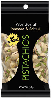 Paramount Farms® Wonderful® Pistachios, Roasted & Salted, 1 oz Pack, 12/Box