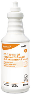 Diversey™ Paint, Oil and Grease Spotter Gel, Oil and Grease Spotter Gel, Fruity Scent, 32 oz Squeeze Bottle, 6/Case.