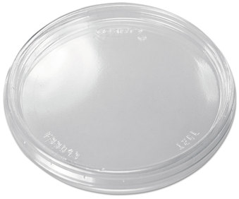 Non-Vented Lid.  Clear.  Fits 10J12, 12J12, 14J12, 14FJ12, 12X12, 6SJ12, 8SJ12, 6B12 Cups.