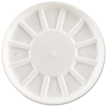 Foam Vented Lid.  White.  Fits 32AJ20, 8SJ20, 12SJ20, 16MJ20, 5B20, 6B20, 8B20, 10B20 Cups.
