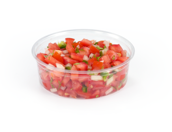 Fabri-Kal® Alūr Deli Containers,  Round PET, 8 oz. Clear, 50 Containers/Sleeve, 500 Containers/Case.