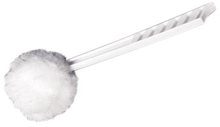 Toilet Brush, 12" White Handle, Economy Bowl Mop