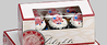 A Picture of product 259-107 Bakery Box with Window.  18.5" x 4" x 3.5".  "Delights" Design.  Donut Box.