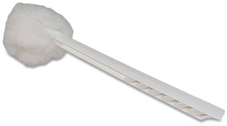Impact Deluxe Toilet Bowl Mop, 10" Handle, White, 25/Case