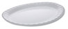 A Picture of product 236-101 Placesetter® Deluxe Laminated Foam Tableware. 8-1/2" x 11-1/2" Oval Platter. White Color. 500/Case