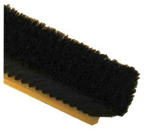 18" Black Tampico Floor Brush - Wood Block, 12/Case