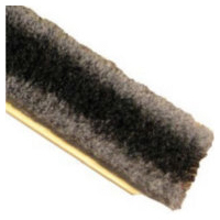 18" Flagged Gray Border / Black Poly Center - Plastic Block Floor Brush, 12/Case