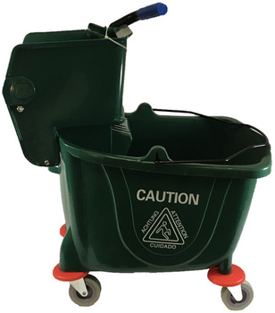35 Liter Mop Bucket & Side Press Wringer GREEN