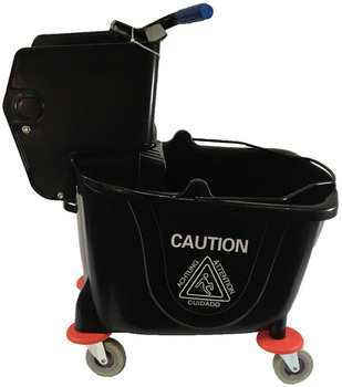 35 Liter Mop Bucket & Side Press Wringer BLACK