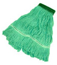 Medium Green Blended Looped Wet Mop, 12/Case