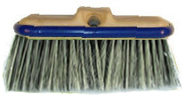 10" Black / White Flagged Fiber Truckwash - Stapleless Bumper, 12/Case