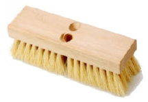 10" White Tampico Deck Scrub, 12/Case