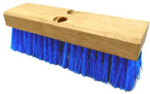 10" Blue Stiff Plastic Deck Scrub, 12/Case