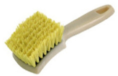 Sidewall Tire Brush - Crimped Cream Plastic Fiber, 12/Case