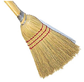 Lobby Corn Dust Pan Broom, 36" Tall, 12/Case