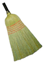 Medium Janitor Corn Broom, 56" Tall, 12/Case