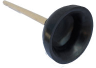9" Black Ball Type Plunger, 12/Case