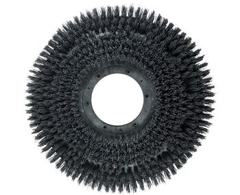 Heavy Duty 120 Grit Nylon Scrubbing Rotary Floor Brush. 17 in. Gray.